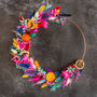 Dried Flower Hoop In Neon Colours, thumbnail 1 of 3