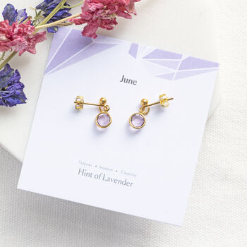 June Birthstone Swarovski Crystal Drop Earrings, 4 of 9