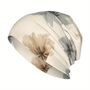 Soft Chemo Headwear Beanie Hat Bandana Cream Florals, thumbnail 6 of 12