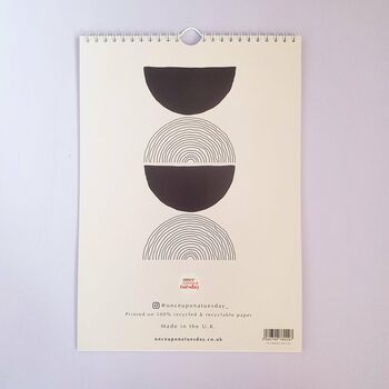 2022 Minimalist Black And White Wall Calendar, 8 of 8
