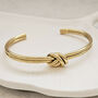 Double Knot Bangle Gold, thumbnail 1 of 10