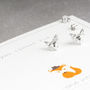 Clever Fox Sterling Silver Stud Earrings, thumbnail 2 of 11