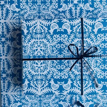 Folk Art Christmas Wrapping Paper, 2 of 4