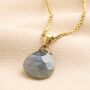 Semi Precious Pendant Necklace In Gold, thumbnail 2 of 6