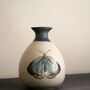 Small Ceramic Butterfly Bud Vase Navy, thumbnail 2 of 3