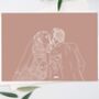 Custom Wedding Line Art Print Personalised Portrait, thumbnail 2 of 10