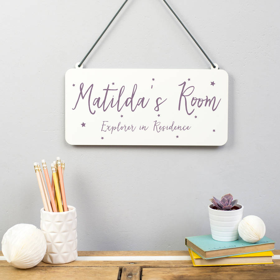 Personalised Children S Room Metal Sign By Delightful Living   Original Personalised Children S Room Sign 