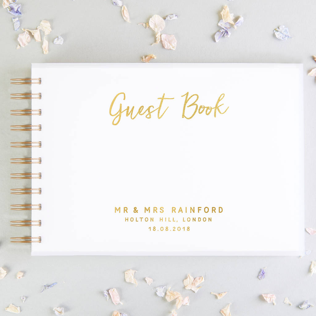 Acrylic Wedding Guest Book Calligraphy By Loom Weddings