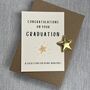 Personalised Well Done Graduation Gold Star Postcard, thumbnail 2 of 3
