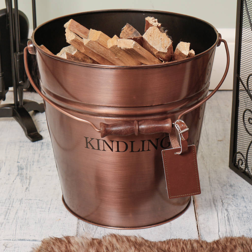 antique copper fireside bucket selection by dibor