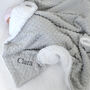 Personalised Grey Bobble Sherpa Baby Blanket, thumbnail 2 of 8