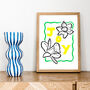 'Joy' Floral Daffodil Hand Painted Print, thumbnail 3 of 4