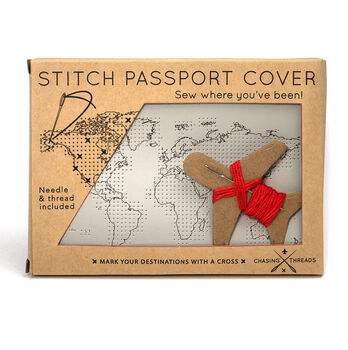 Stitch Where You've Been Vegan Leather Passport Cover, 9 of 12
