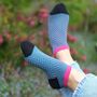 Leopard Pink And Zigzag Teal Women's Trainer Socks Bundle, thumbnail 2 of 6