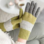 Winter Stripe Knit Gloves, thumbnail 2 of 7