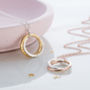 Personalised Interlinking Necklace With Gold, thumbnail 2 of 5
