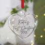 First Christmas Heart Bauble For Boys And Girls, thumbnail 1 of 6