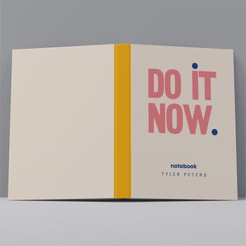 Hardback Notebook Personalised Name Do It Now Design, 2 of 5