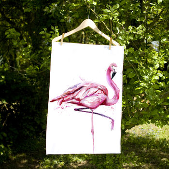 Inky Flamingo Tea Towel, 5 of 6