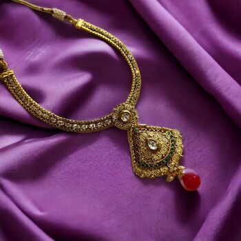 Gold Plated Necklace And Earring Set, 2 of 3