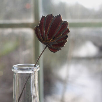 Red Clover Stained Glass Flower, 4 of 9