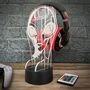 Personalised Alien Neon Light Up Gaming Headphone Stand, thumbnail 2 of 5