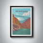 New River Gorge National Park Travel Poster Art Print, thumbnail 1 of 7