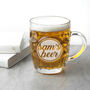 Personalised Statement Dimpled Beer Glass, thumbnail 2 of 6