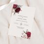 Burgundy Floral Wedding Invitations, thumbnail 1 of 4