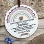 Goddaughter, Godson Rainbow Personalised Keepsake Plaque, thumbnail 1 of 3