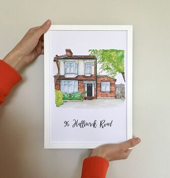 Bespoke Hand Painted Watercolour House Portrait, 3 of 10