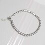 Sterling Silver Love Chain Bracelet, thumbnail 2 of 6