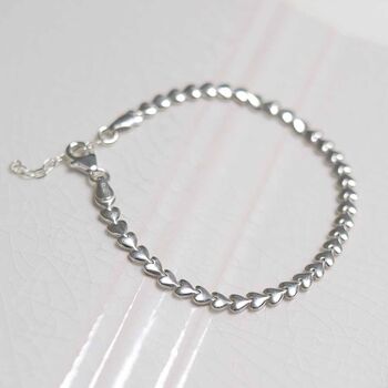 Sterling Silver Love Chain Bracelet, 2 of 6