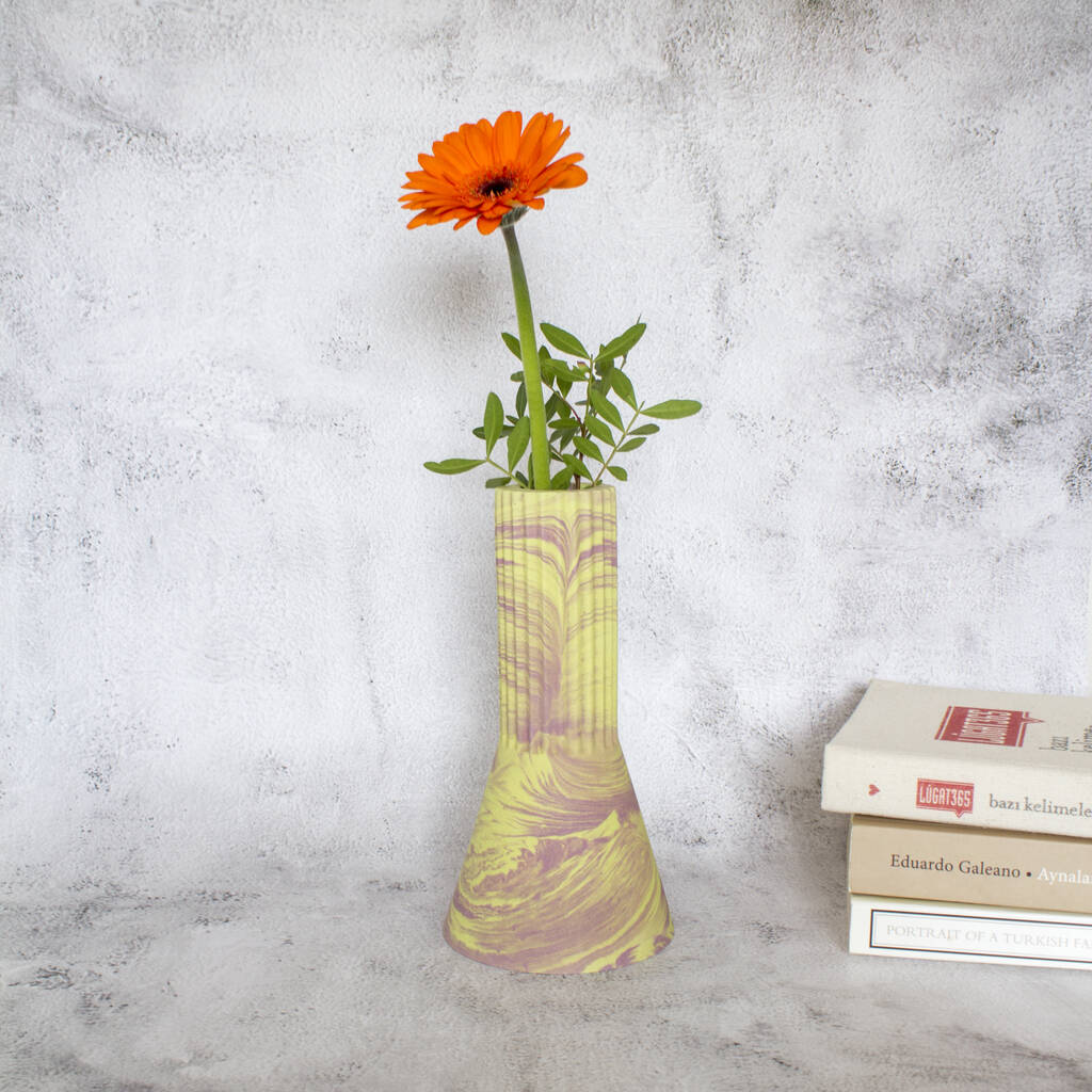 Marbelicious Long Vase Handmade From Jesmonite, 1 of 8