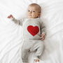 Childrens Organic Pyjama Heart Print, thumbnail 4 of 5
