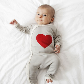 Childrens Organic Pyjama Heart Print, 4 of 5