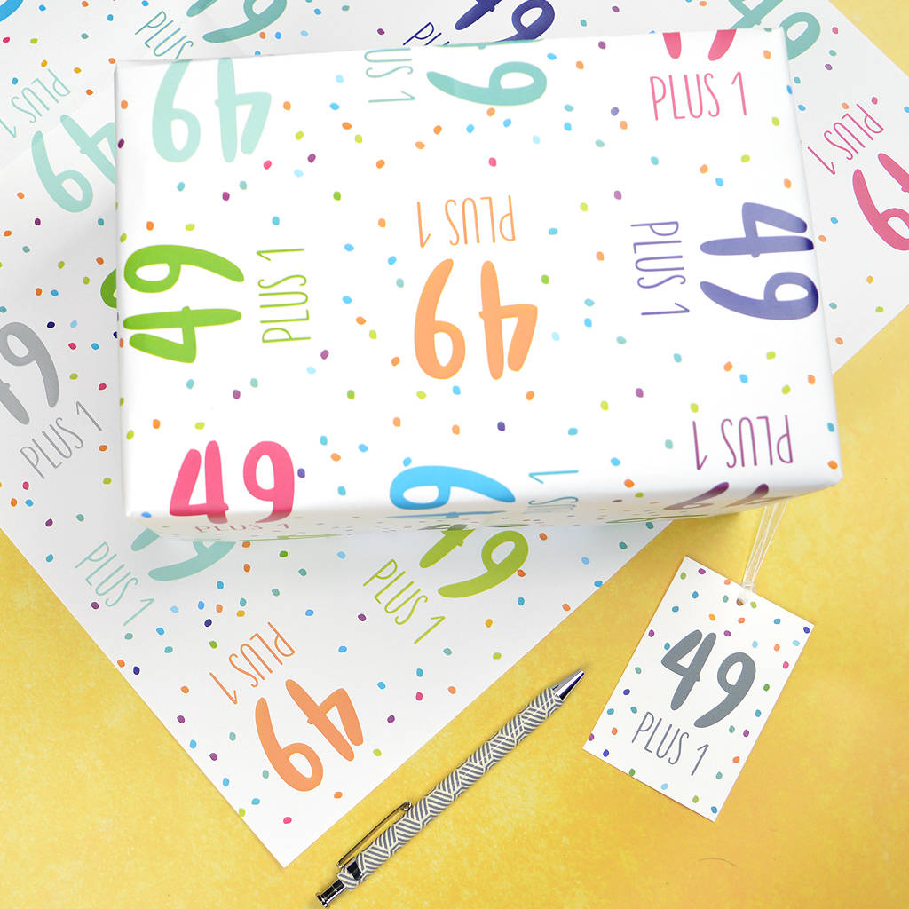 50th Birthday Wrapping Paper By Pink And Turquoise Notonthehighstreet
