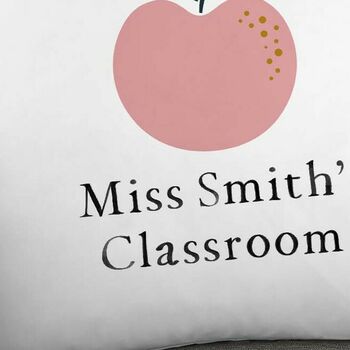 Personalised Teacher Apple Cushion, 2 of 5