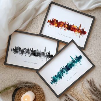 Isle Of Wight Skyline Cityscape Art Print, 9 of 12