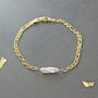 Long Irregular Biwa Pearl Chunky Chain Bracelet, thumbnail 4 of 8
