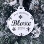 Baby's First Christmas Personalised Bauble, Baby Gift, thumbnail 2 of 12