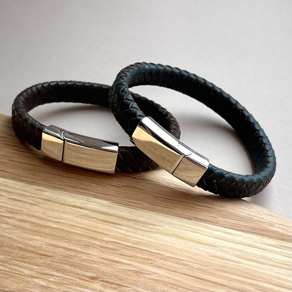 Leather Bracelet For Men Mens Bead Bracelet Fathers Day, 47% OFF