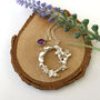 Birthstone And Botanical Wreath Necklace, thumbnail 1 of 8