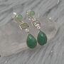 Green Amethyst, Sillimanite, Aventurine Silver Earrings, thumbnail 7 of 10