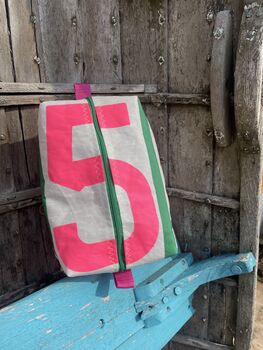 Large Recycled Sailcloth Wash Bag, 5 of 6