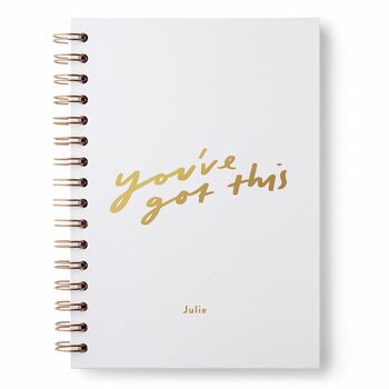 You've Got This Hardback Personalised Notebook, 5 of 8