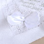 Personalised White Cotton Knitted Christening Shawl, thumbnail 5 of 7