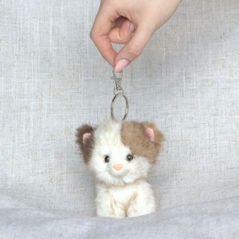 Adorable Plush Animal Keyring – Cat And Dog Bag Charms, 3 of 9