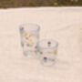 Hand Painted Floral Drinking Glass – Summer Glassware In Orange Or Blue, thumbnail 8 of 9