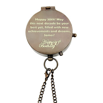 Personalised 30th Birthday Milestone Compass Gift, 9 of 12
